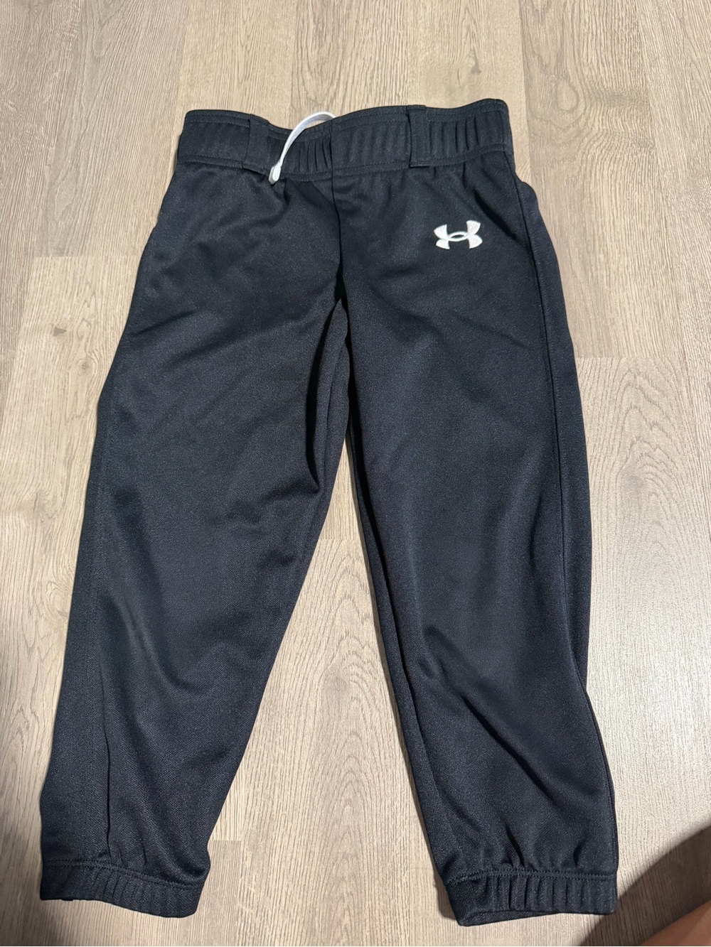Under Armour Kids Black Jogger Pants with White Logo